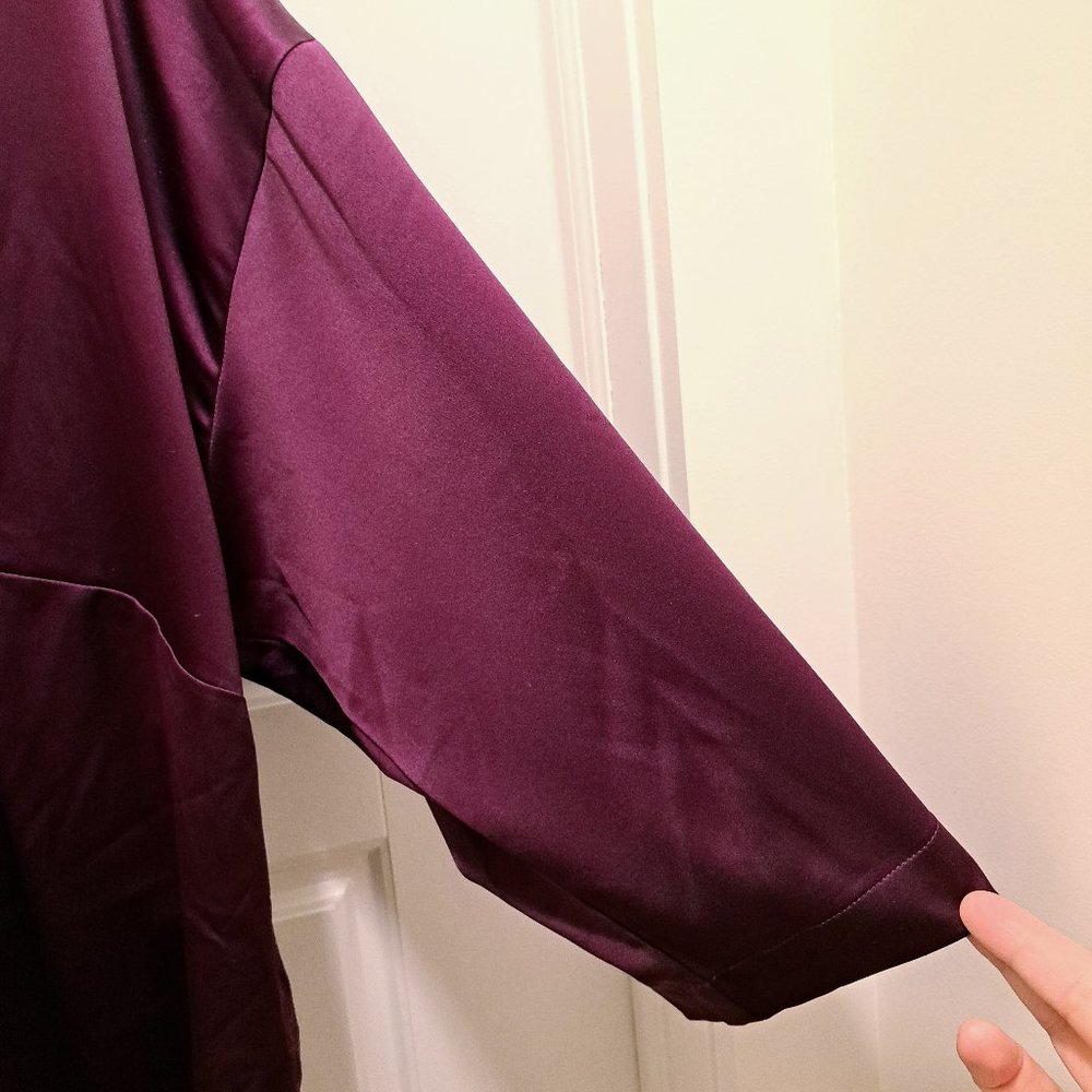 Eileen Fisher Purple Satin Top - Picture 4 of 7